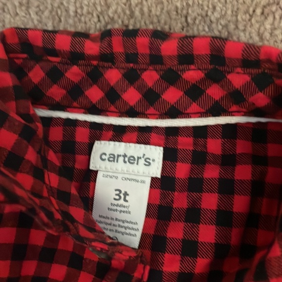 Nwt Carters Buffalo plaid button down - Picture 3 of 3
